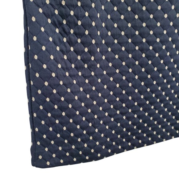 Boden Size 12 Dress Dotty Day Quilted Shift Polka Dot Zip Back Pockets Navy - Picture 7 of 13